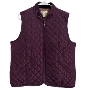 Orvis Quilted Plum Gorpcore Vest Size Large